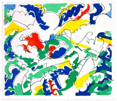 Lithograph Wyckaert - Petits pois et carottes