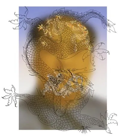 Screenprint Yan - Mao With Dragons