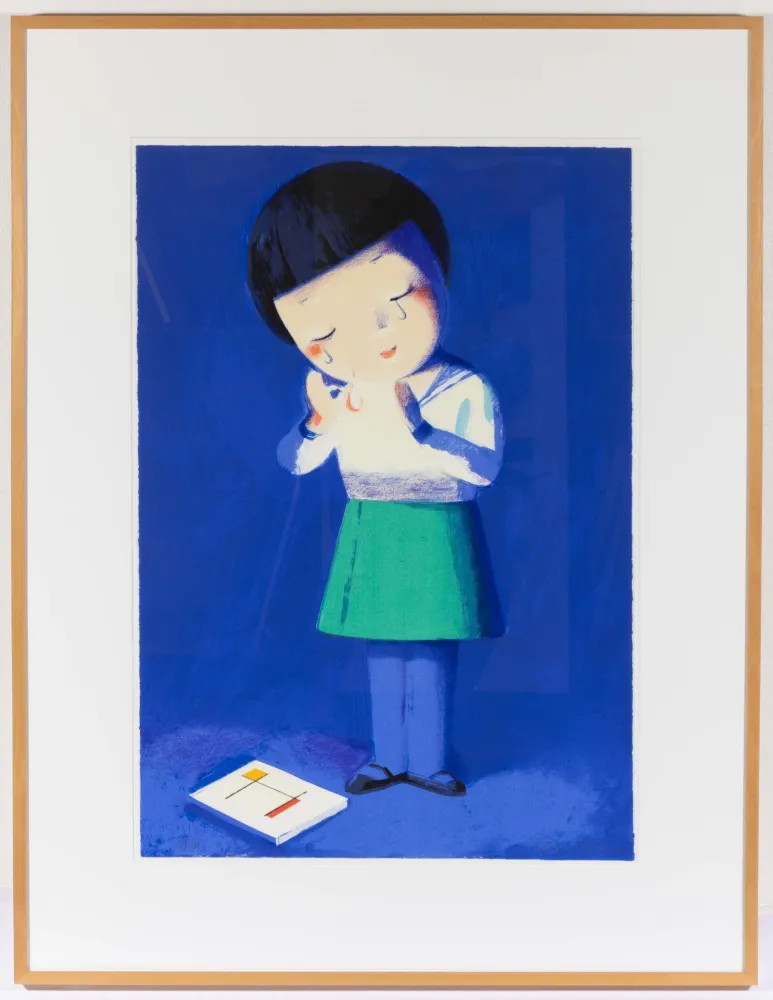 Lithograph Ye - Crying Girl