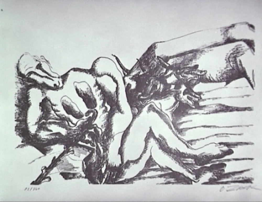 Lithograph Zadkine - Gerion (a)