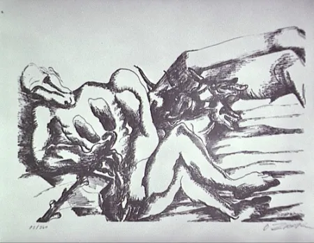 Lithograph Zadkine - Gerion (a)