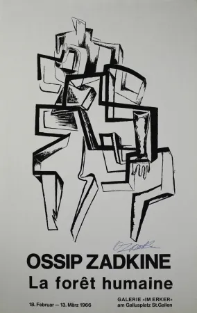 Lithograph Zadkine - La forêt humaine