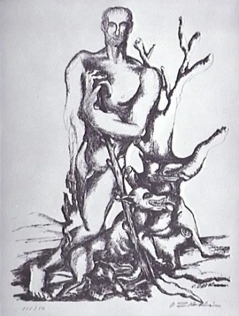 Lithograph Zadkine - Le berger de Gerion