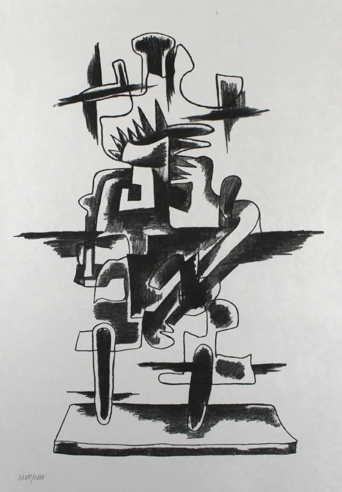 Lithograph Zadkine - Le merveilleux radeau