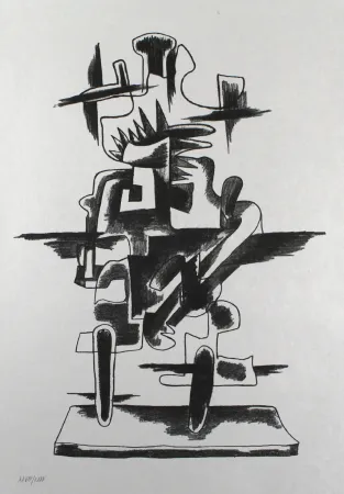 Lithograph Zadkine - Le merveilleux radeau