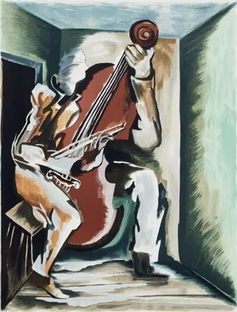 Lithograph Zadkine - Le musicien