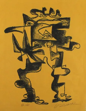 Lithograph Zadkine - Le regard multiple