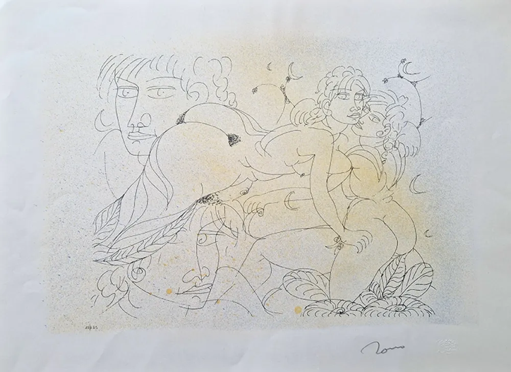 Lithograph Zancanaro - Figure