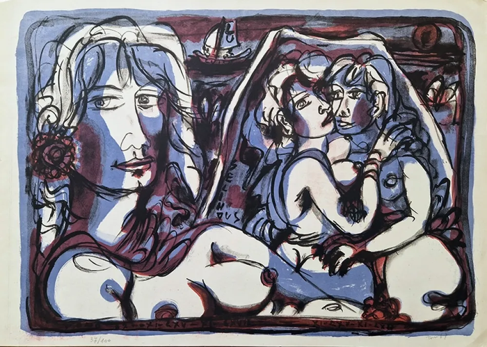 Lithograph Zancanaro - Selinus