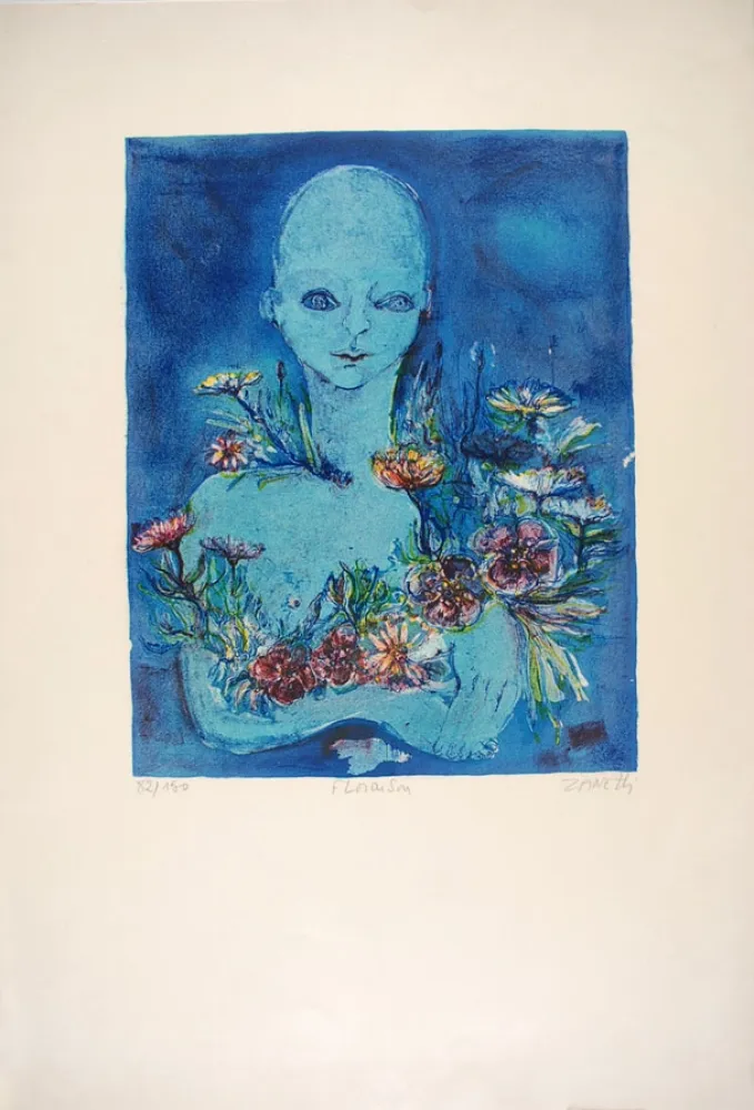 Lithograph Zanetti - Floraison