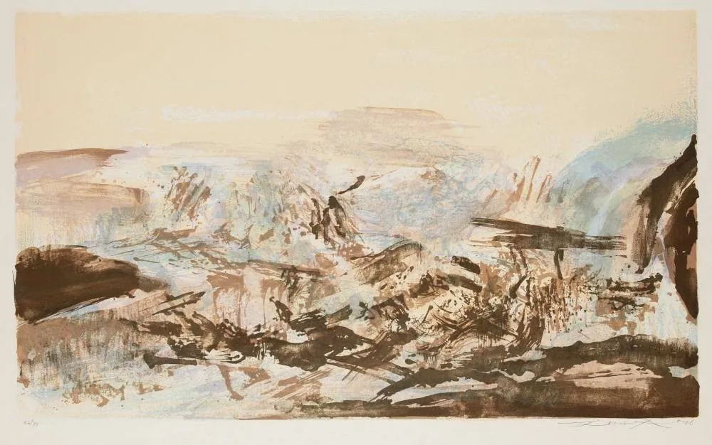 Lithograph Zao - À La Gloire de l'image et art Poétique
