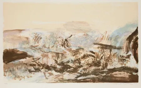 Lithograph Zao - À La Gloire de l'image et art Poétique