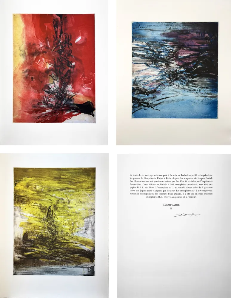 Illustrated Book Zao - Arthur RIMBAUD :  ILLUMINATIONS 8 eaux-fortes et aquatintes (1967)