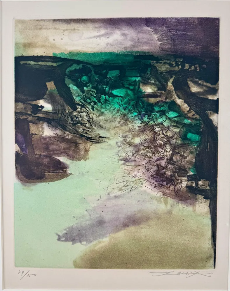 Etching And Aquatint Zao - Canto Pisan (planche 6) 