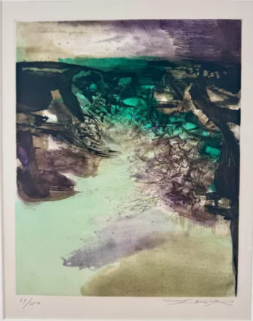 Etching And Aquatint Zao - Canto Pisan (planche 6) 