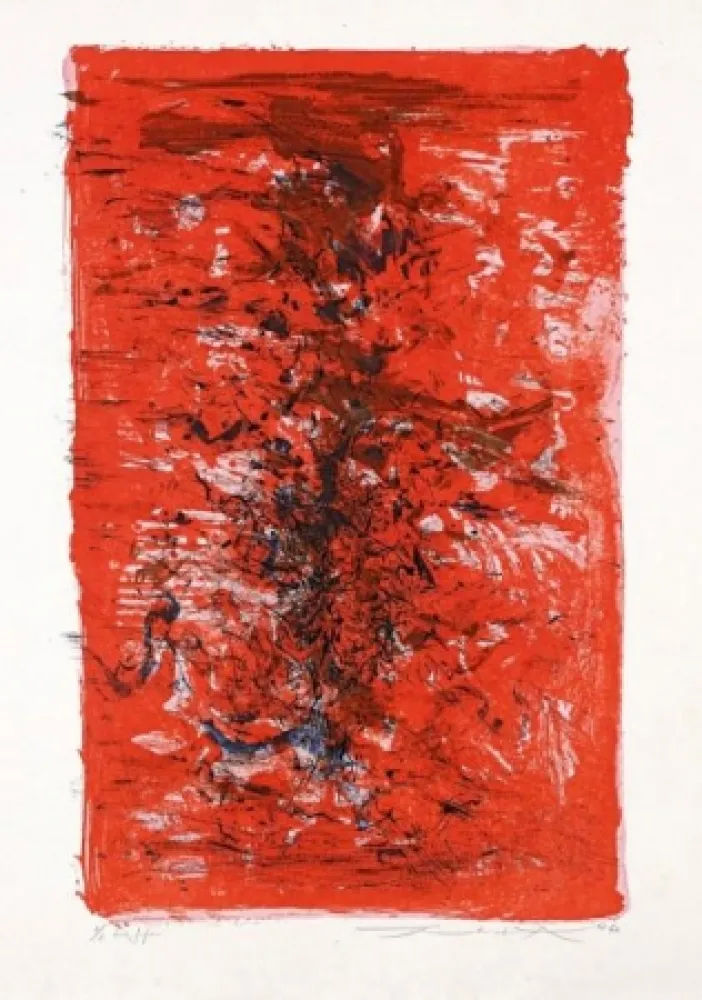 Lithograph Zao - Composition 124