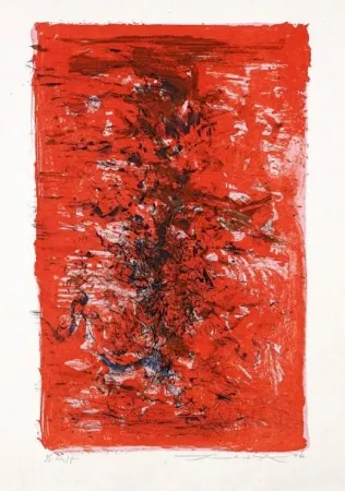 Lithograph Zao - Composition 124