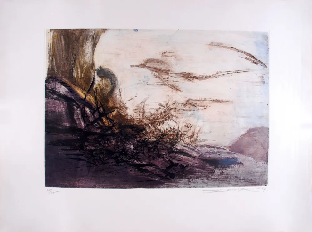 Etching And Aquatint Zao - Composition 172