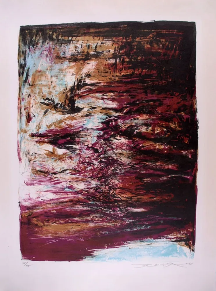 Lithograph Zao - Composition 182