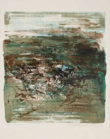 Lithograph Zao - Composition 1961