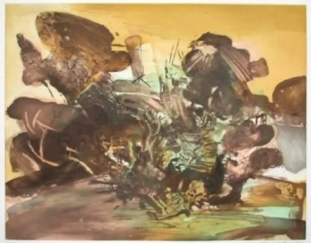 Etching And Aquatint Zao - Composition 262