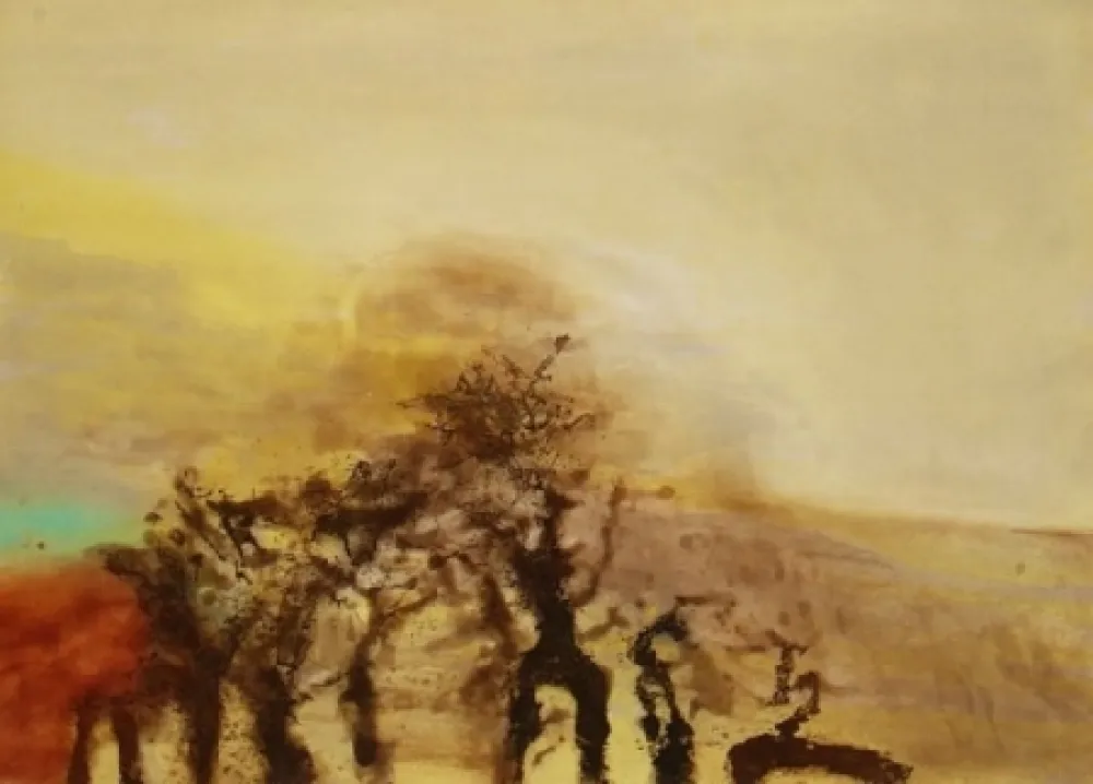 Etching And Aquatint Zao - Composition 339