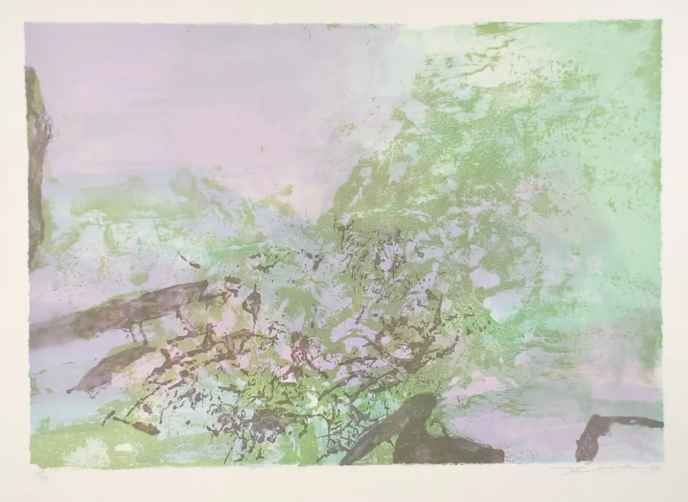 Lithograph Zao - Composition 394