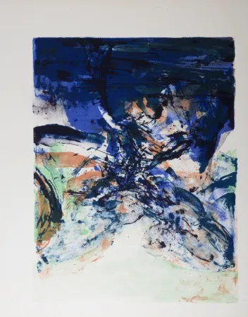 Lithograph Zao - Composition - Homage to San Lazzaro, 1975