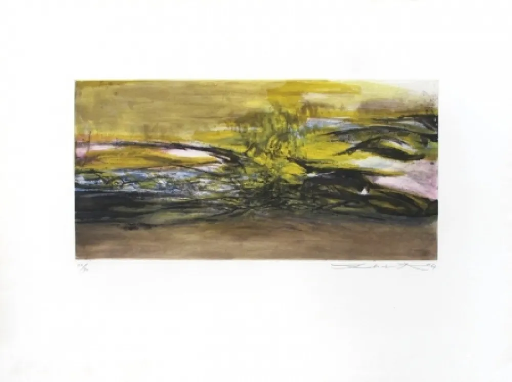 Etching And Aquatint Zao - Eau-Forte et Aquatinte 