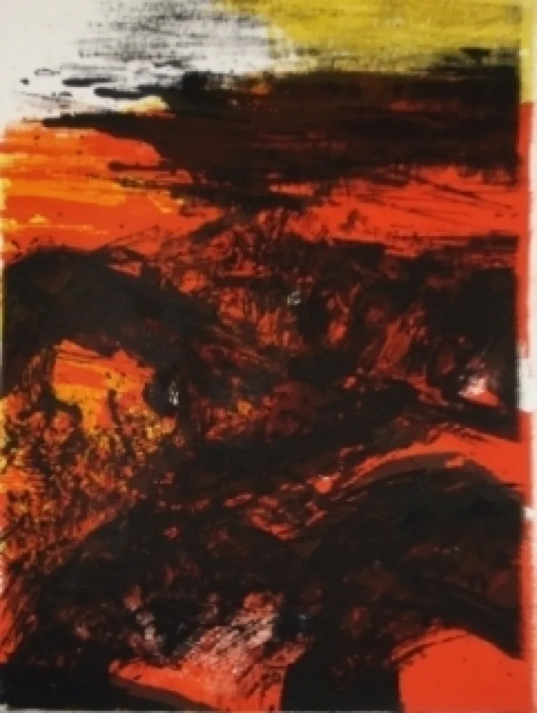 Lithograph Zao - Elégie pour Jean Marie 1