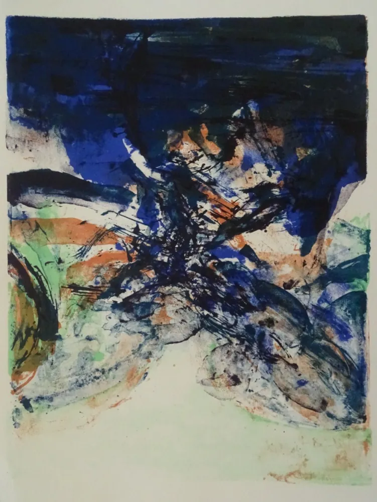 Lithograph Zao - Hommage a San Lazarro