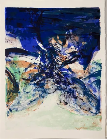 Lithograph Zao - Hommage à San Lazzaro