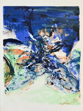 Lithograph Zao - Hommage à San Lazzaro