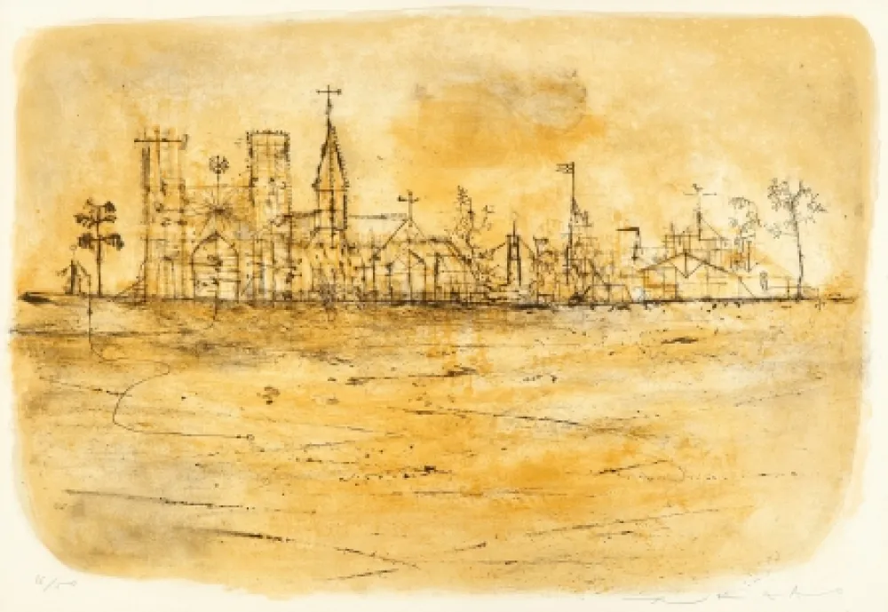 Lithograph Zao - LA CATHEDRALE