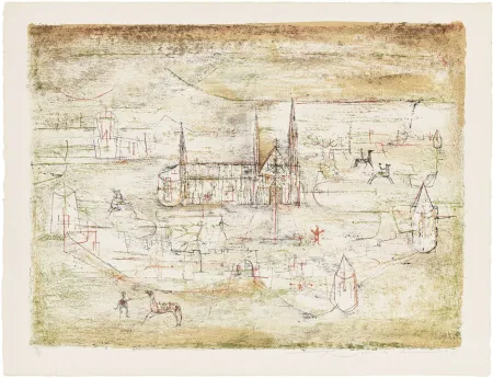 Lithograph Zao - La vieille ville 