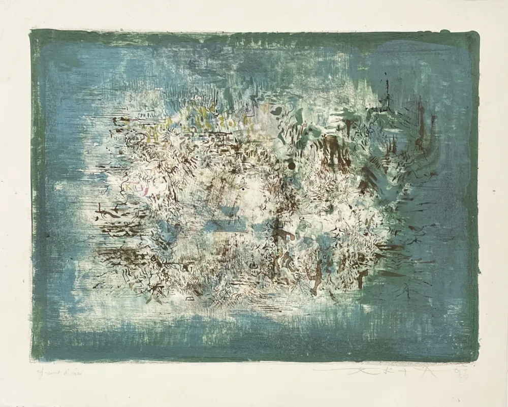 Lithograph Zao - Le petit jardin