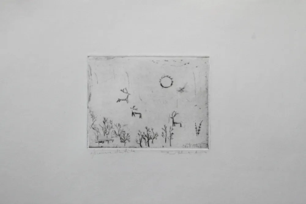 Drypoint Zao - Les Petites Cerfs