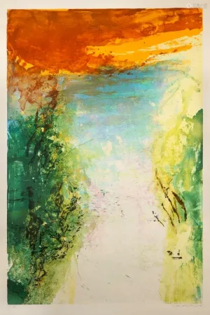 Lithograph Zao - Mémoire de la liberté