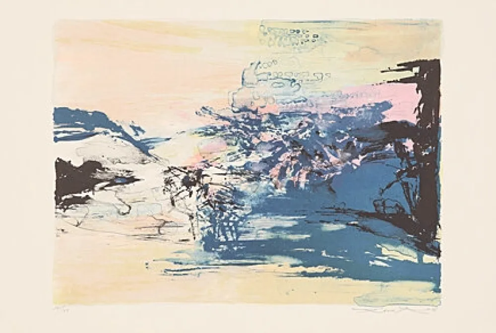 Lithograph Zao - Ohne Titel