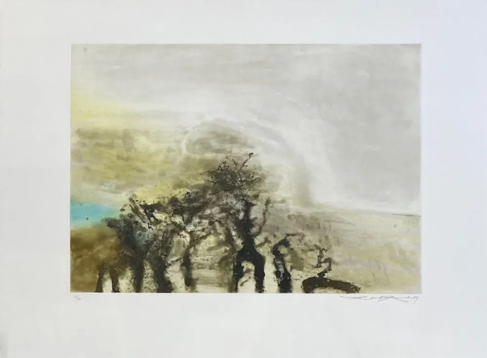 Etching And Aquatint Zao - Sans titre