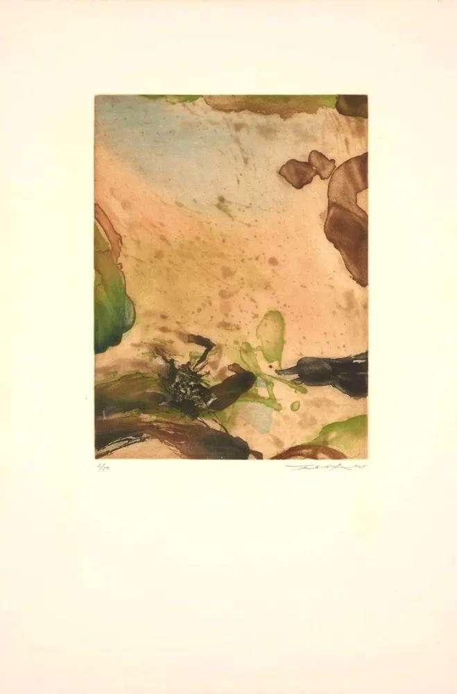 Etching And Aquatint Zao - Sans Titre