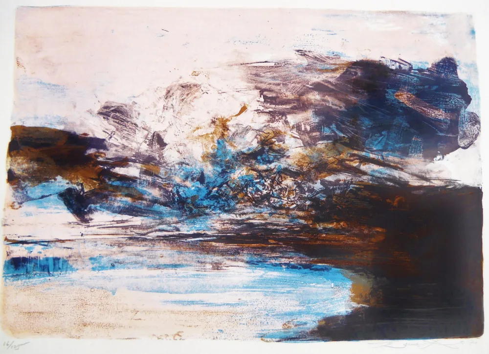 Lithograph Zao - Untitled