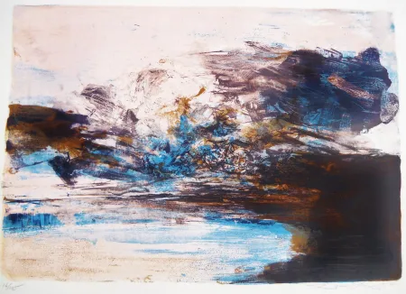 Lithograph Zao - Untitled