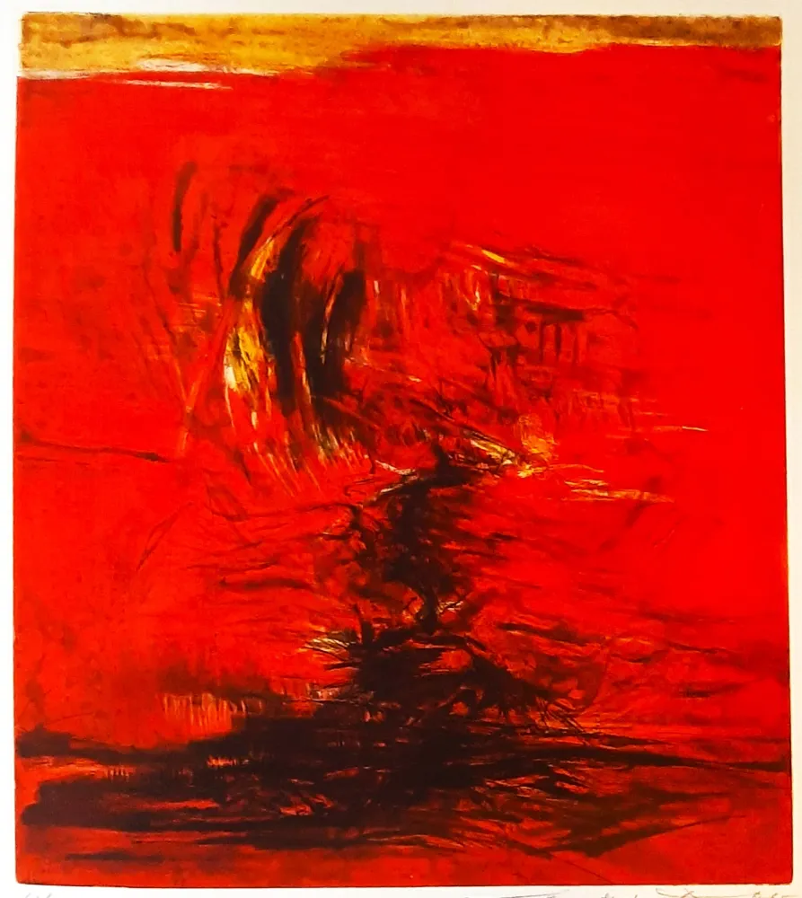 Etching And Aquatint Zao - Untitled