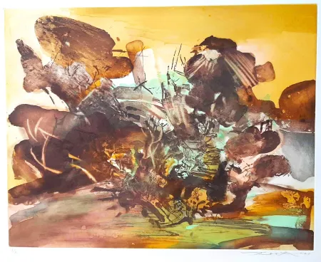 Etching And Aquatint Zao - Untitled