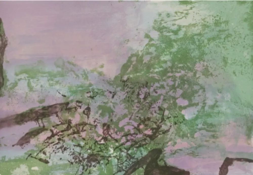 Lithograph Zao - Untitled