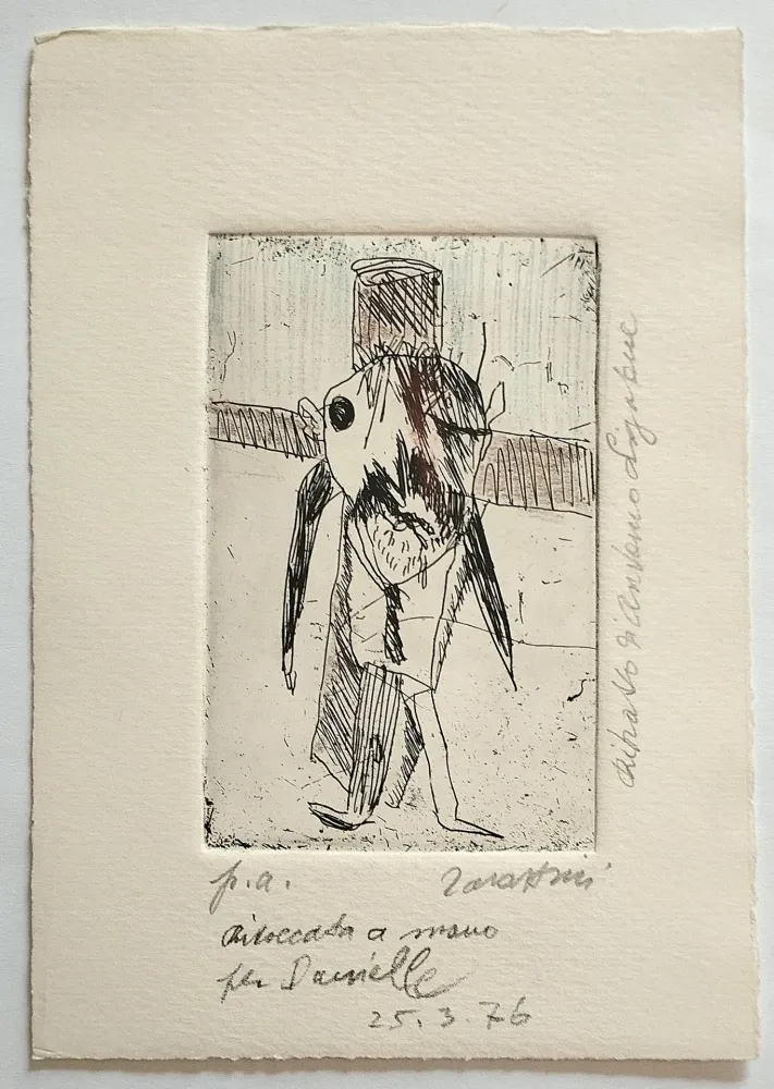 Engraving Zavattini - Ritratto di Antonio Ligabue