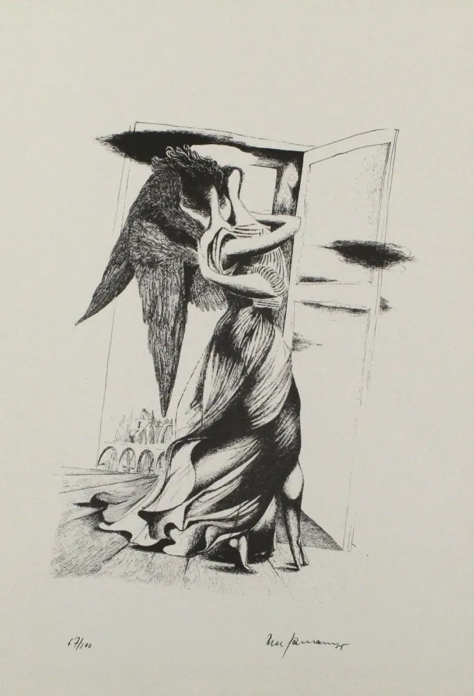 Lithograph Zimmermann - Durch ein Nadelöhr III / Through a Needle's Eye III
