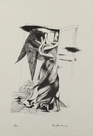 Lithograph Zimmermann - Durch ein Nadelöhr III / Through a Needle's Eye III