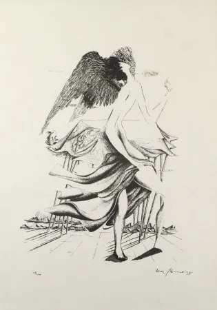 Lithograph Zimmermann - Durch ein Nadelöhr IV / Through a Needle's Eye IV